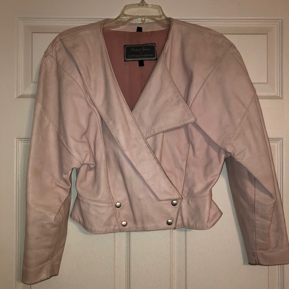 Dirty pink Michael Hoban North Beach Leather jacket